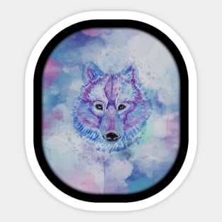 spirit wolf of the misty winter forest Sticker